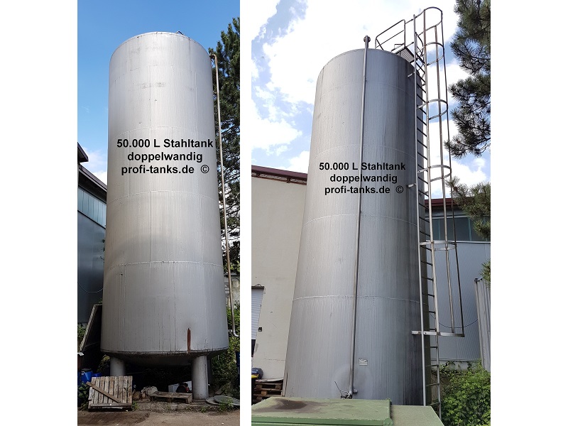 50.000 L S21 Stahltank stehend doppelwandig » Profi-Tanks - Wir kaufen
